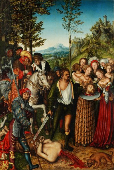 La decapitación de Juan el Bautista de Lucas Cranach the Elder